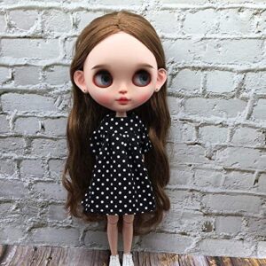 Leoglint ブライス 服 ドール服 人形 衣装 1/6スケール 30cm blythe ICY Sunny Liccaドール用服(ドレス) (黒)